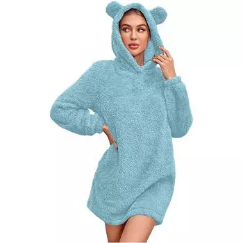 Женские зимние теплые пушистые толстовки с длинными рукавами, пуловеры из шерпа, модные мягкие милые длинные толстовки