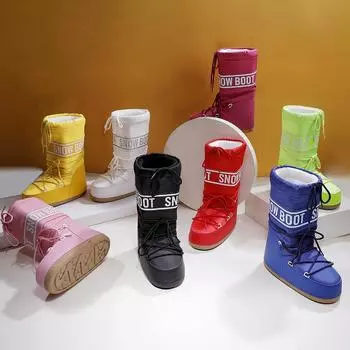 Женские зимние теплые пушистые зимние ботинки на шнуровке, нескользящие, водонепроницаемые, удобные полуботинки для женщин, удобные ботинки для ходьбы с подкладкой из искусственного меха 35/36