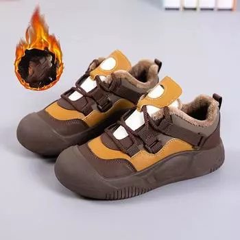 Женские зимние теплые утолщенные спортивные туфли, белые туфли с толстой подошвой, нескользящие повседневные теплые кроссовки на шнуровке 40