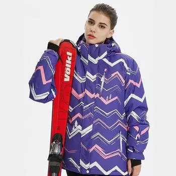 Женские зимние теплые ветрозащитные водонепроницаемые лыжные куртки Лыжное снаряжение Сноубордические зимние куртки S