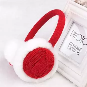 Женские зимние теплые вязаные наушники для девочек, грелки для ушей, повязка на голову, защита ушей белый