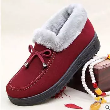 Женские зимние теплые зимние ботинки, модные кашемировые повседневные хлопковые туфли, нескользящие кроссовки 36 чёрный