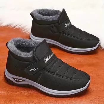 Женские зимние толстые теплые сапоги для снега, нескользящие и износостойкие сапоги, модная и универсальная обувь для отдыха на природе 36 чёрный