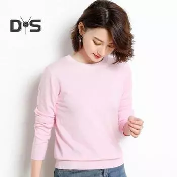 Женские зимние топы, однотонные, с круглым вырезом, длинными рукавами, пуловер, свитер, свободный крой, ребристая отделка, повседневные трикотажные топы M темно-зеленого