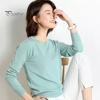 Женские зимние топы, однотонные, с круглым вырезом, длинными рукавами, пуловер, свитер, свободный крой, ребристая отделка, повседневные трикотажные топы XXL темно-зеленого