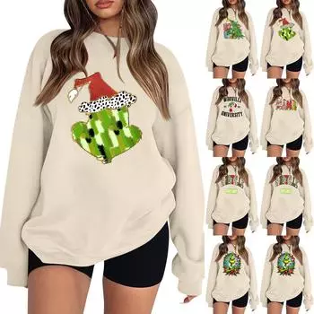 Женские зимние топы, женская толстовка с длинным рукавом, повседневная, с круглым вырезом, свободный крой, флисовые топы Pollover XXXL красный