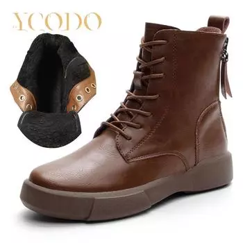 Женские зимние удобные кожаные ботинки из натуральной кожи 43