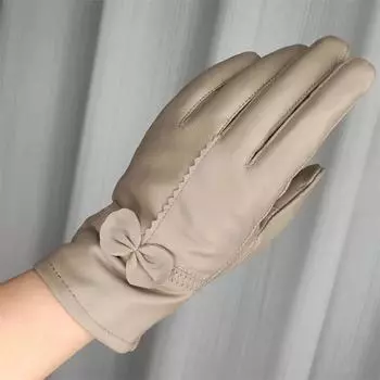 Женские зимние утепленные стеганые перчатки из искусственной кожи для вождения, для верховой езды, тонкие перчатки для женщин