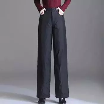 Женские зимние узкие брюки из хлопка, утепленные двойные плюшевые бархатные брюки Spodnie, теплые, с подкладкой, женские, большого размера 4xl, узкие брюки XXXXL чёрный