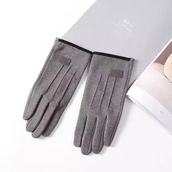 Женские зимние велосипедные перчатки - Ветрозащитные, совместимые с сенсорным экраном, толстая вельветовая подкладка для вождения и активного отдыха One Size