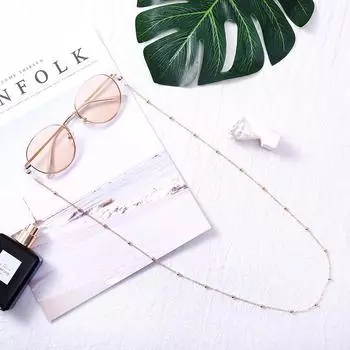 Женские золотые цепочки для очков, солнцезащитные очки для чтения, очки из бисера, шнур, шея, веревка золотой