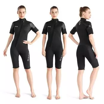 Женский 3 мм водолазный костюм шорты с короткими рукавами цельный водолазный костюм купальник костюм медуза серфинговый костюм женский XL бездна