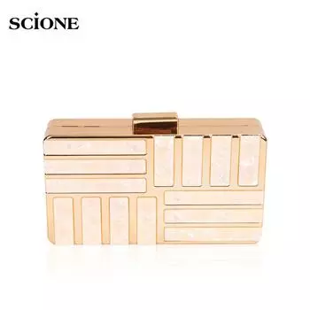 Женский акриловый клатч, вечерняя сумка, свадебный клатч, розовый кошелек, женская сумка на плечо A85 18cm*10cm*4cm чёрный