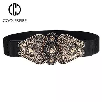 Женский эластичный эластичный пояс с широкой талией, известный бренд, повседневный модный женский ремень на ремне для женщин, однотонный ремень LB2320 Fits waist 65-95cm белый