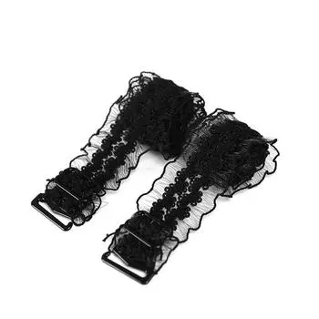 Женский эластичный бюстгальтер, аксессуары для бюстгальтера, кружевной бюстгальтер с цветочным принтом, противоскользящие регулируемые бретели для свадебной вечеринки чёрный