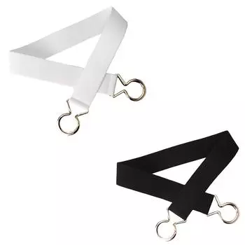 Женский эластичный пояс Модный широкий эластичный пояс One Size чёрный