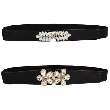 Женский эластичный пояс-ремень с завязками на талии as the picture