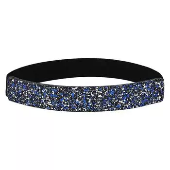 Женский эластичный пояс, роскошный эластичный ремень со стразами и широкой талией, ремни для платья для свадебной вечеринки, косплея синий