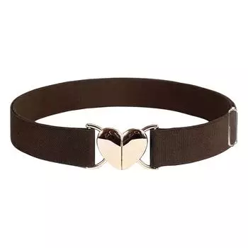 Женский эластичный пояс, универсальный, с высокой эластичностью на талии One Size кофейный