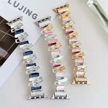 Женский эластичный ремешок с одной петлей для Apple Watch, ремешок 45 мм, 44 мм, 40 мм, 49 мм, серия iWatch Ultra 9, 8, 7, 6, 5, 4 SE2, регулируемый ремешок For 38mm 40mm 41mm & S