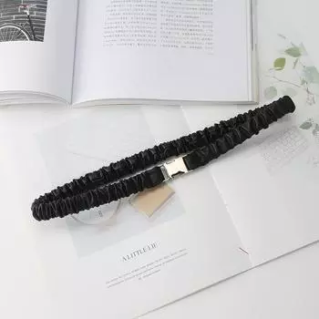 Женский эластичный тонкий ремень Модный костюм Поясная печать Рубашка Платье Тканевый ремень Эластичный и простой