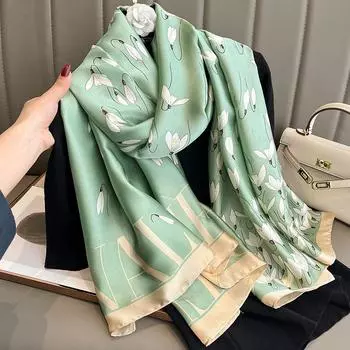 Женский элегантный и универсальный весенне-летний солнцезащитный осенне-зимний теплый шарф модная шаль двойного назначения 90*180CM