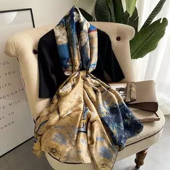 Женский элегантный и универсальный весенне-летний солнцезащитный осенне-зимний теплый шарф модная шаль двойного назначения 90*180cm