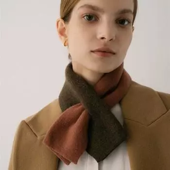 Женский элегантный шерстяной цветной шарф с крестом и кашемировой текстурой, вязаный теплый и универсальный студенческий шарф 19 * 66cm светло-серый