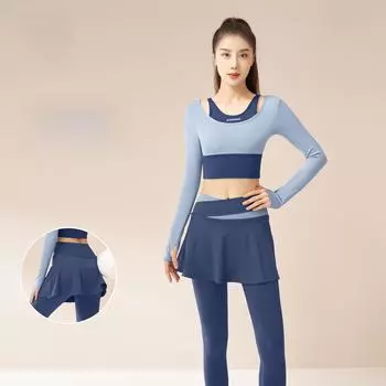 Женский антивозрастной костюм для йоги Juyitang: Средняя и высокая интенсивность для бега, езды на велосипеде и прыжков XL