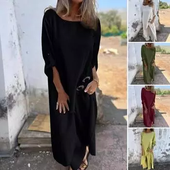 Женский асимметричный комплект из двух предметов с высоким и низким подолом, топ с круглым вырезом и разрезом, широкие брюки, костюм для отдыха, весна-осень, повседневный свободный наряд для повседневной носки, путешествий, пляжа S жёлтый