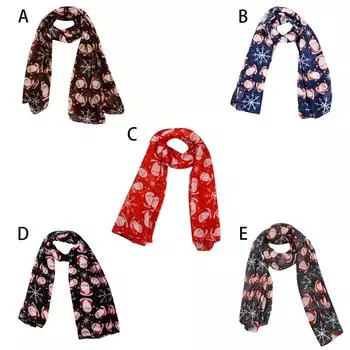 Женский атласный шелковый квадратный шарф с принтом снежинки и Рождеством, шаль красный