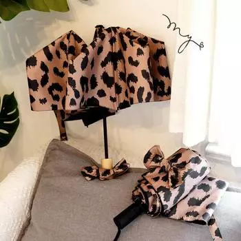 Женский автоматический зонт с леопардовым принтом для путешествий на открытом воздухе, мужской зонт от дождя и солнца, три складных зонта от солнца, Parapluie