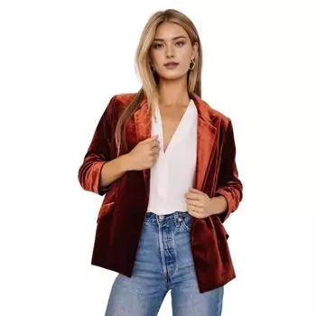 Женский бархатный блейзер с драпировкой, рукавом 3/4 и лацканами, кардиган с открытой передней частью, женское офисное деловое пальто, короткий пиджак M