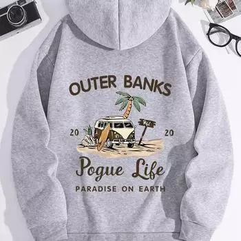 Женский бархатный свитер с капюшоном - мода осень/зима с буквенным принтом 5XL чёрный