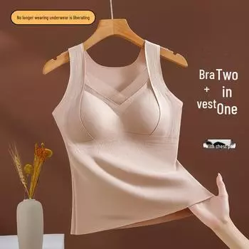 Женский бархатный утепленный жилет: Без бюстгальтера, облегающий крой, утолщенный, для осени/зимы XL (120-140 catties) кофейный