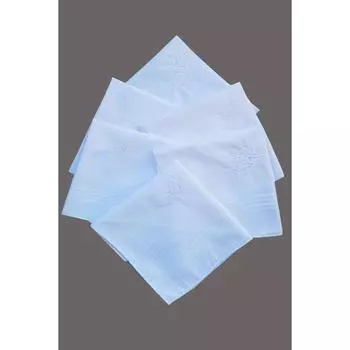 Женский белый носовой платок с цветочной вышивкой, 6 шт., 28x28 см, 100% хлопок