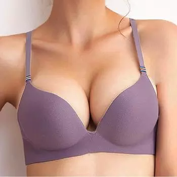 Женский беспроводной бюстгальтер пуш-ап, сплошной цвет, бесшовные мягкие бюстгальтеры для женщин, нижнее белье, удобный дышащий бюстгальтер без косточек 32 чёрный