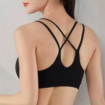 Женский бесшовный эластичный бюстгальтер-брюки с перекрещивающимися бретелями на весну и лето, беспроводной бюстгальтер для йоги и бега, спортивный бюстгальтер для фитнеса M