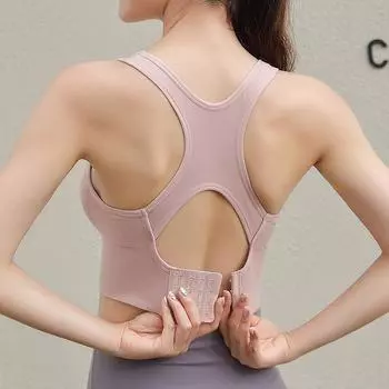 Женский бесшовный ажурный спортивный бюстгальтер с перекрестной спиной, носимый, ударопрочный, для йоги, бега, фитнеса S