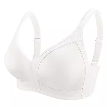 Женский бесшовный бюстгальтер больших размеров, беспроводной, ультратонкий, с чашечками, бюстгальтер-минимум, простое однотонное нижнее белье, сексуальное женское белье 38CDE-50CDE 38/85CDE белый