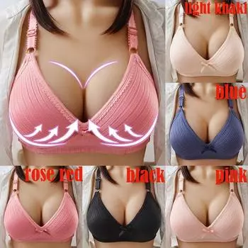 Женский бесшовный бюстгальтер для фитнеса с пуш-апом без косточек для бега и йоги L бежевый