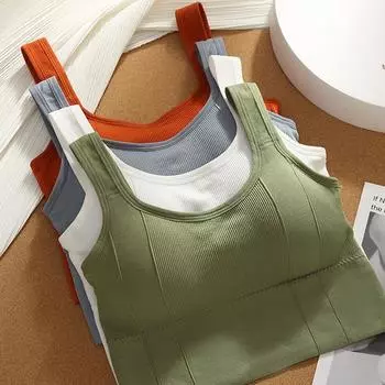 Женский бесшовный бюстгальтер для йоги, дышащий спортивный бюстгальтер, антипотный фитнес-топ, ударопрочный укороченный топ, спортивный бюстгальтер с эффектом пуш-ап, топ для тренировок в спортзале One Size серый