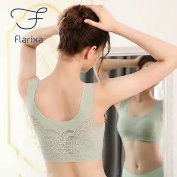 Женский бесшовный бюстгальтер Flarixa, нижнее белье больших размеров, спортивный бюстгальтер с мягкой подкладкой, кружевной бюстгальтер пуш-ап, топ от M до 7XL, сексуальное женское белье 3XL