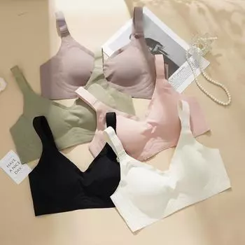 Женский бесшовный бюстгальтер SUJI Push Up без косточек спортивный бюстгальтер тонкий мягкий поддерживающий антипровисающий бюстгальтер L чёрный