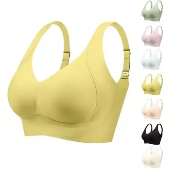 Женский бесшовный фиксированный бюстгальтер с небольшой грудью и мягкой поддержкой L бежевый