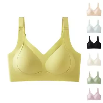 Женский бесшовный фиксированный бюстгальтер с небольшой грудью и мягкой поддержкой L бежевый