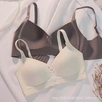 Женский бесшовный летний бюстгальтер Lake and Heart: Тонкий фасон, небольшая поддержка груди, предотвращение провисания, комфорт, без стального кольца. 32