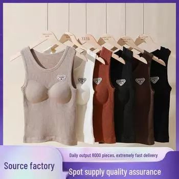 Женский бесшовный утепленный жилет: Новое термобелье Velvet-Touch для осени/зимы One size 80-140 темно серый