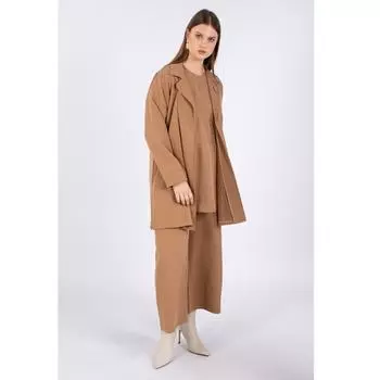 Женский бежевый пиджак большого размера (3 шт.)