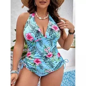 Женский бикини сексуальный купальный костюм с высокой талией пляжный купальник женский летний купальник 5XL XL